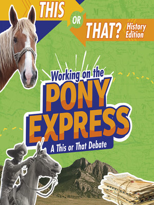 cover image of Working on the Pony Express